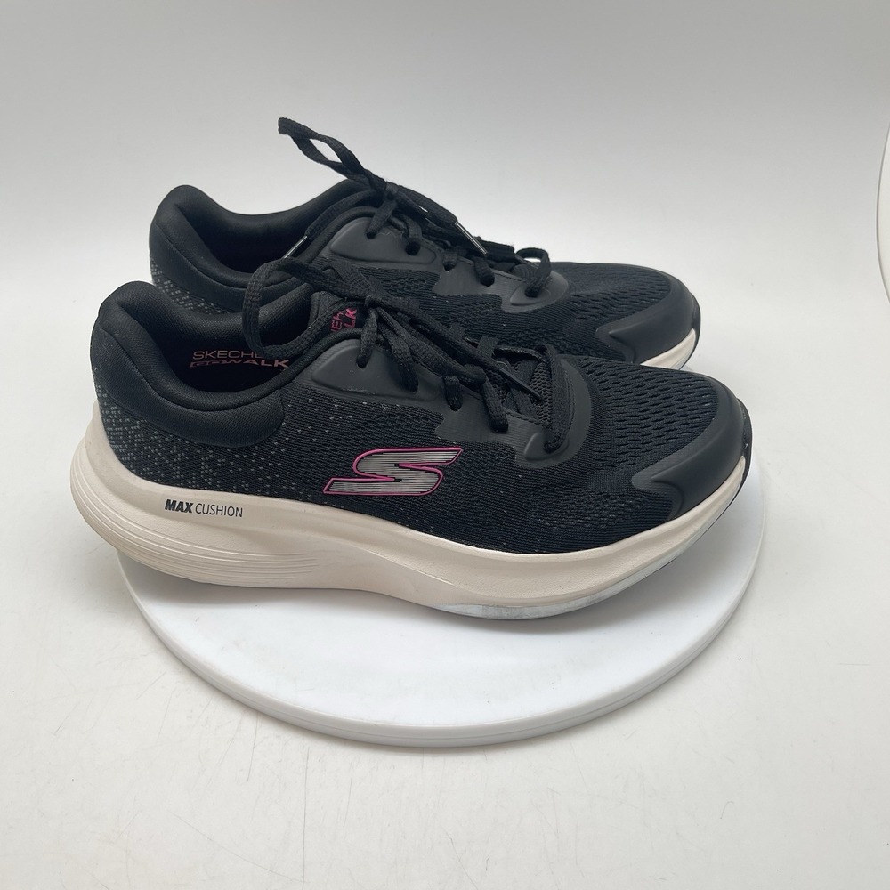 Skechers Go Walk Max Walker Vea Womens Size 7 Black Running Shoes Sneakers